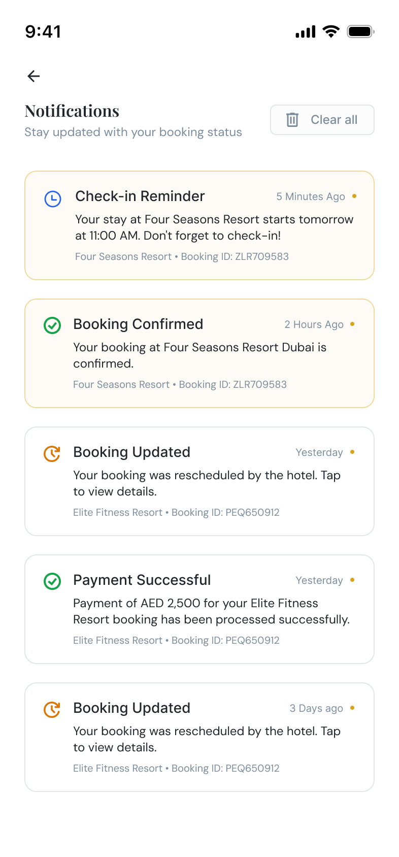 Notifications — Serenepass Mobile