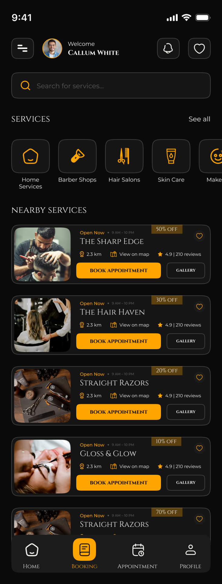 Nearby Services — Zulfy User App