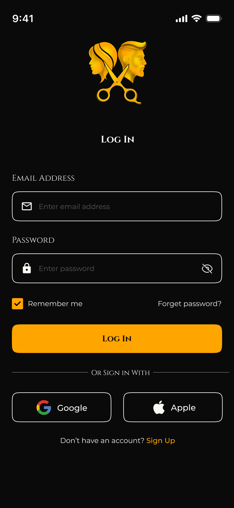 Log In — Zulfy Barber App