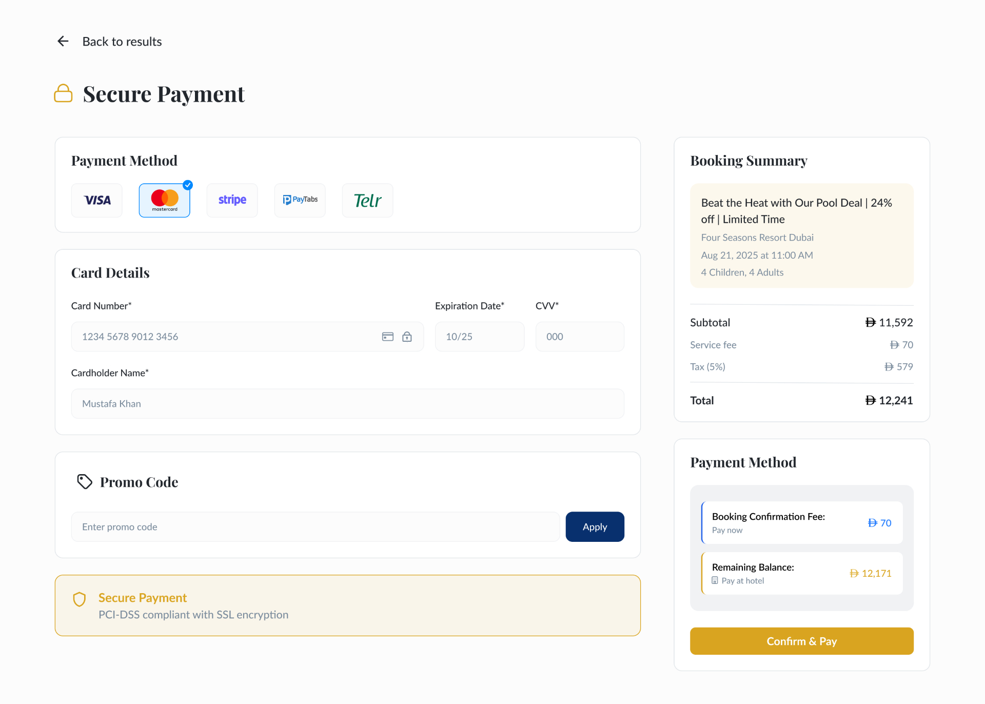 Secure payment